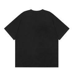 Represent Retro Distressed Shark Mouth Fossil Print Crew Neck Boxy Fit Casual Short Sleeve Top for Men & Women