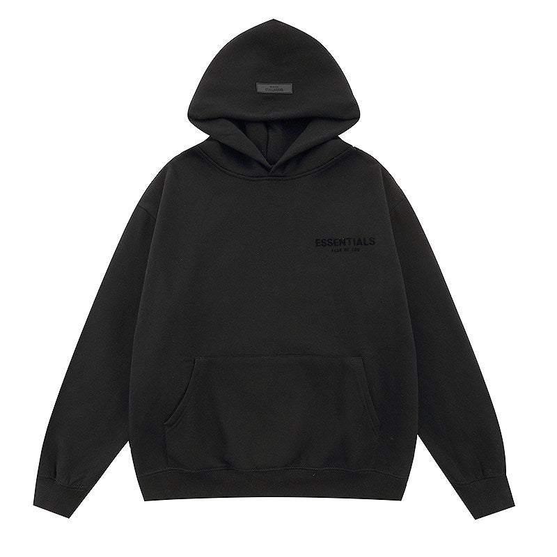 Essentials Minimal Chest Logo Print Oversized Pullover Hoodie