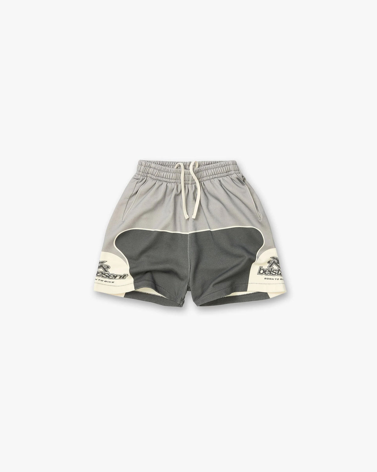 Represent Buster x Belstaff Collab Color Block Printed French Terry Sweat Shorts Vintage Streetwear Knee-Length Sports Shorts for Men Summer