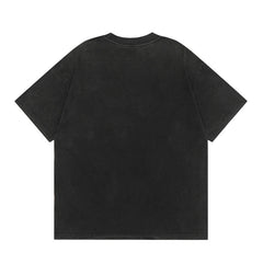 Represent Bird Graphic Oversized Heavy‑Weight Crew Neck T‑Shirt Unisex Streetwear Tee Vintage Washed Black & Off‑White Two Colors