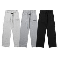 Essentials Drawstring Elastic Waist Straight Leg Jogger Pants