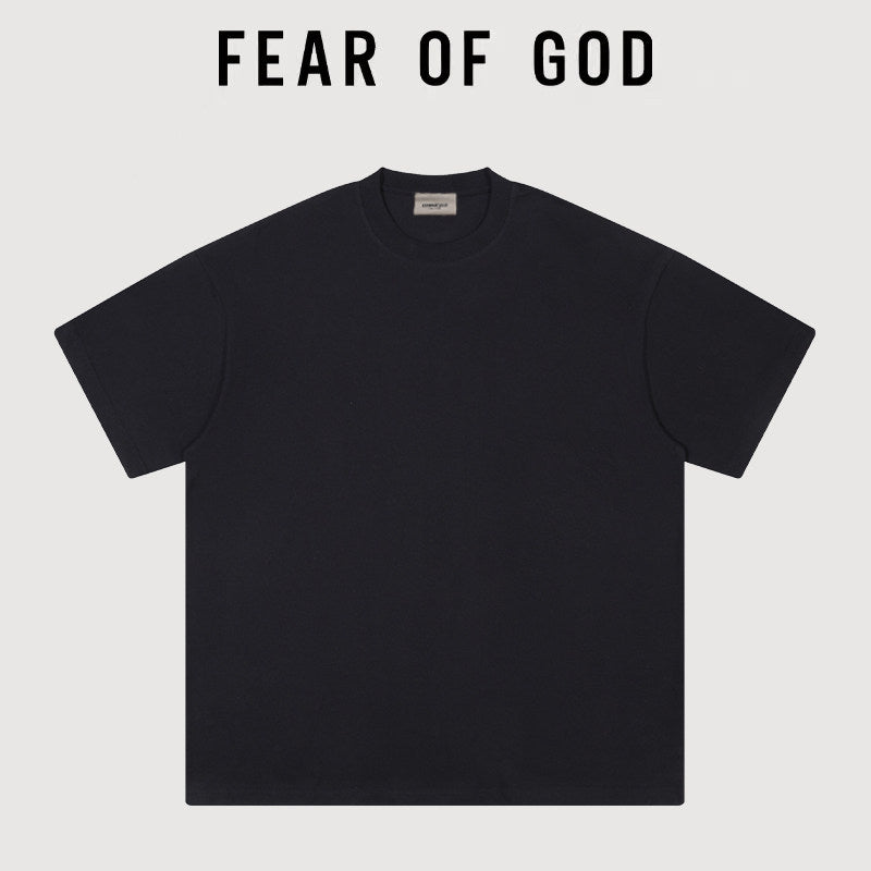Essentials Back Number 7 Graphic Oversized Boxy Heavyweight Short Sleeve T‑Shirt