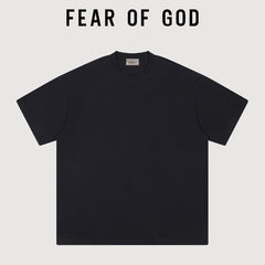 Essentials Back Number 7 Graphic Oversized Boxy Heavyweight Short Sleeve T‑Shirt