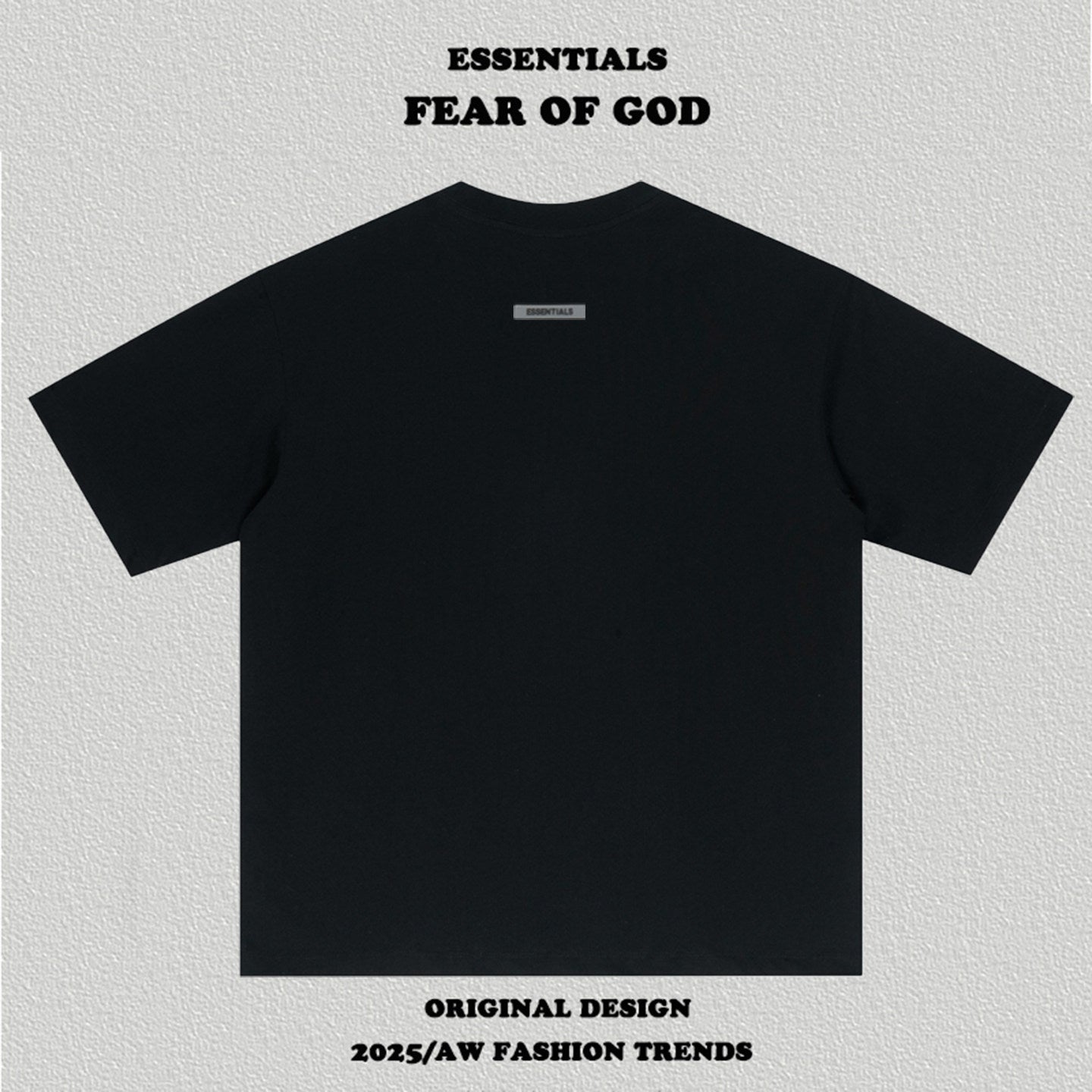 Essentials L7 Chest Graphic Boxy Fit Tee Back Neck Woven Label Streetwear T‑Shirt