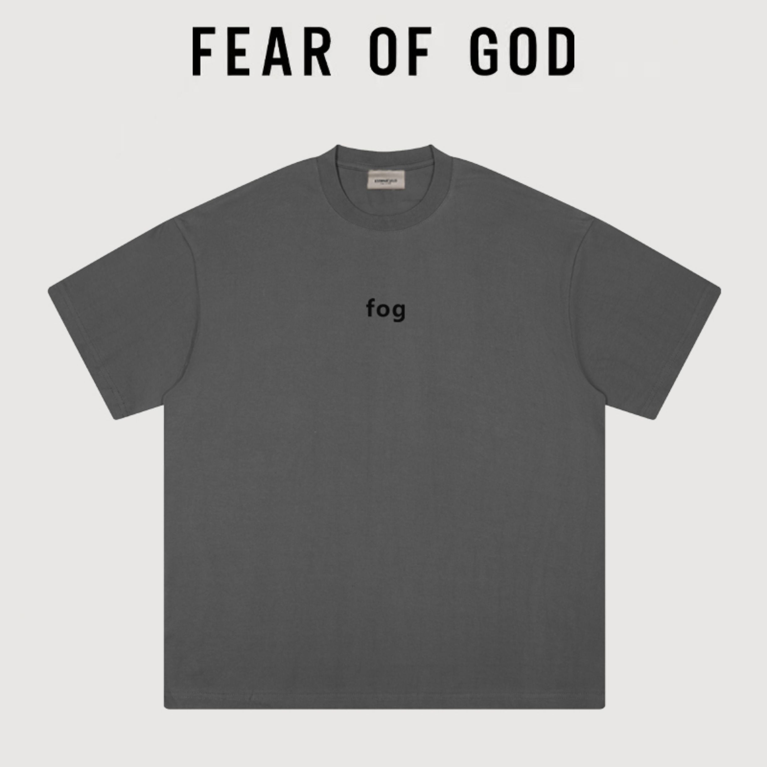 Essentials FOG Minimal Chest Letter Heavyweight Cotton T‑Shirt Boxy Loose Fit Streetwear Tee