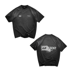 Represent Vintage Washed Black Oasis Co-branded Double Sided Sticker Style Print T-Shirt Heavyweight Oversized Retro Rock Music Streetwear Tee