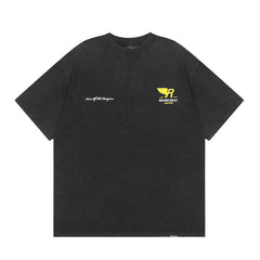 Represent Winged R Logo Double Sided Printed Vintage Washed T-Shirt Unisex Oversized Streetwear Casual Tee
