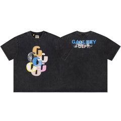 Gallery Dept Multi Color C Graphic Front Back Cotton Streetwear Tee