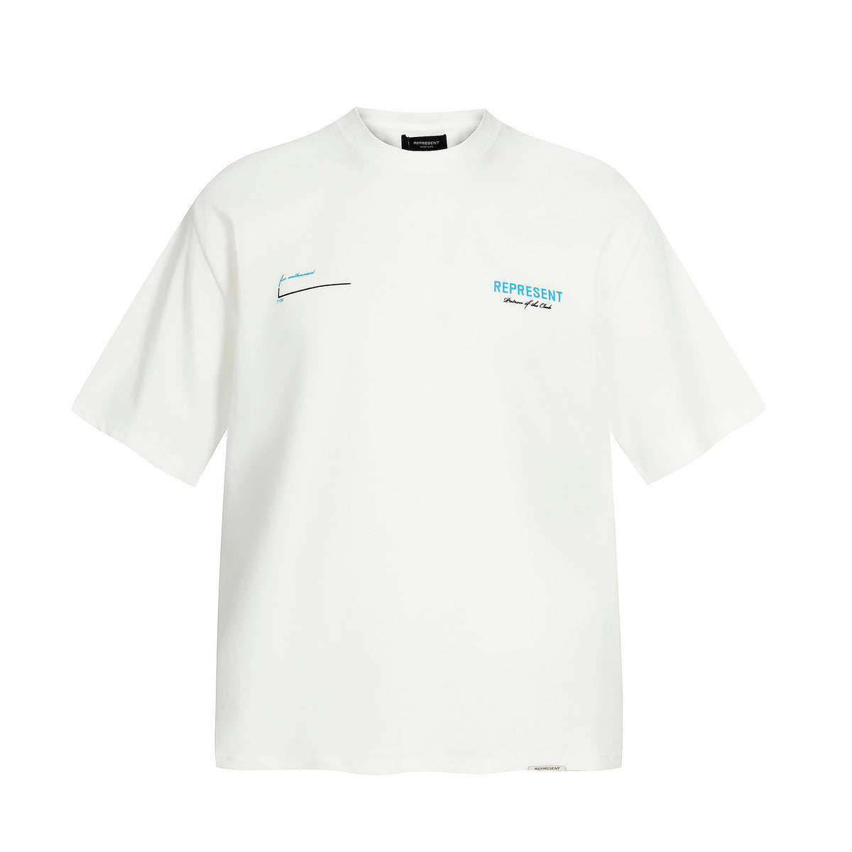 Represent Patron Of The Club Oversized Heavy‑Weight Crew Neck T‑Shirt Unisex White Streetwear Tee