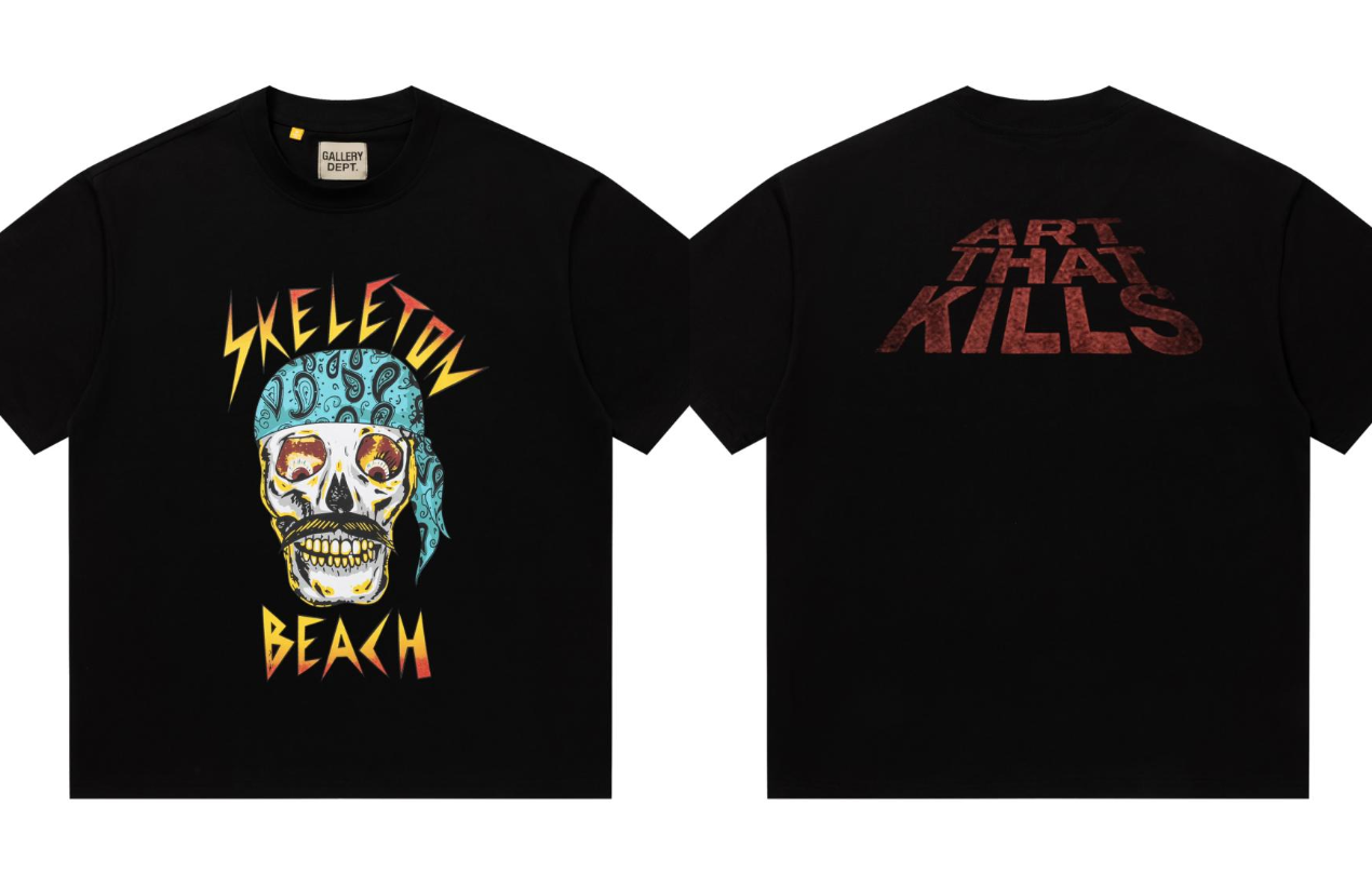 Gallery Dept Bandana Skull Skeleton Beach Oversized Tee