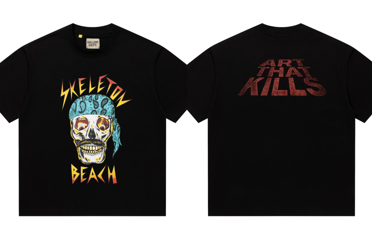 Gallery Dept Bandana Skull Skeleton Beach Oversized Tee