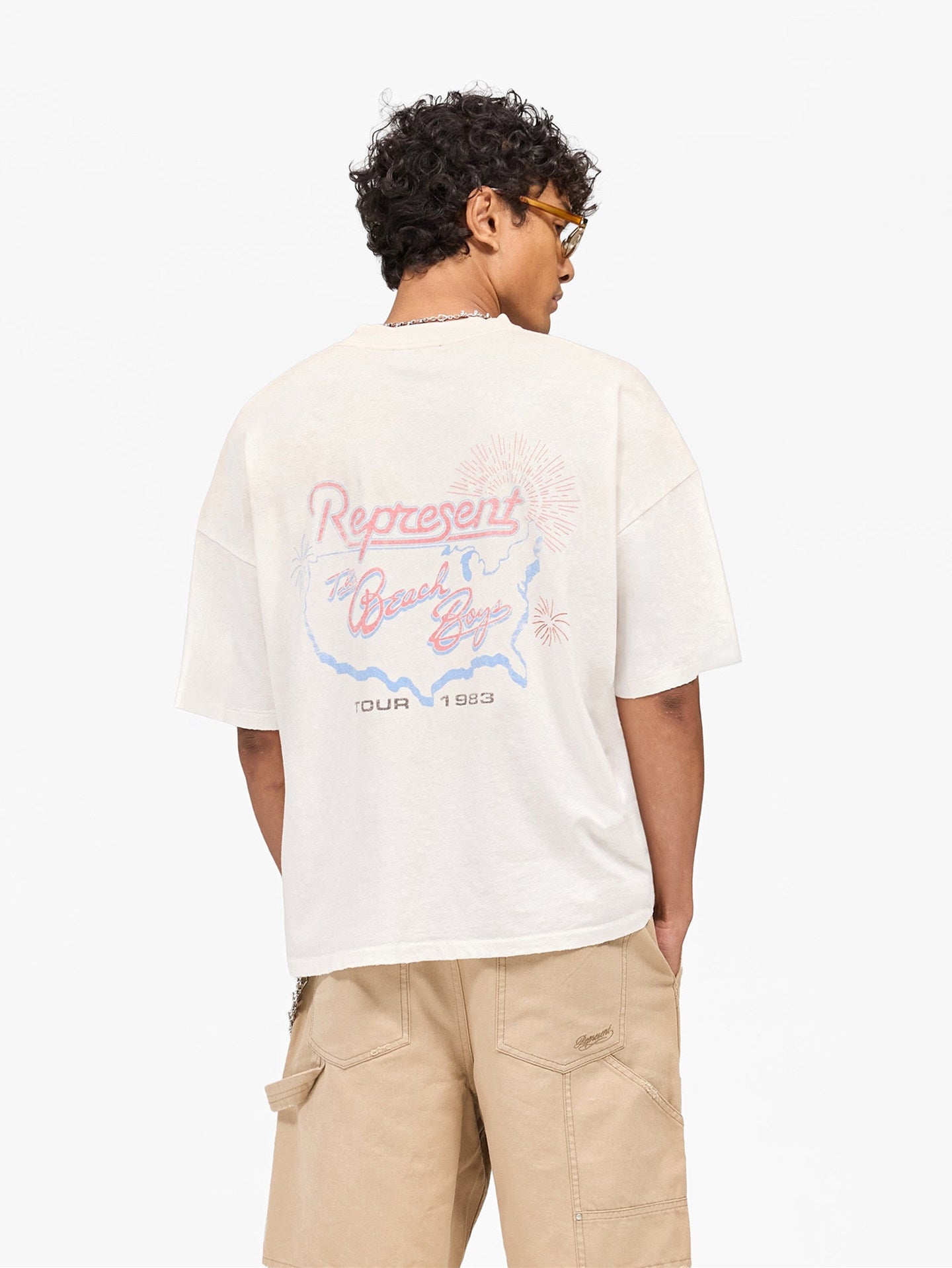 Represent Retro Surf Band Distressed Graphic Short Sleeve T-Shirt