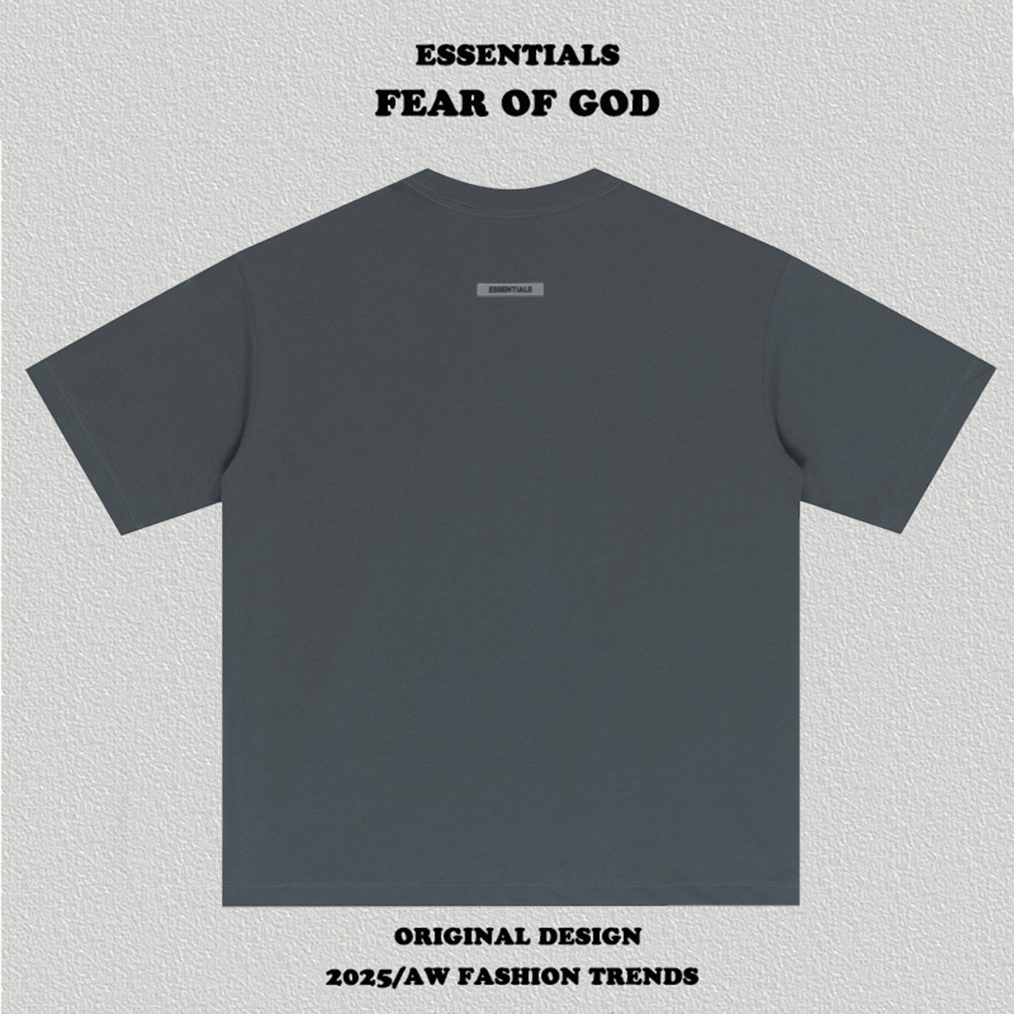 Essentials L7 Chest Graphic Boxy Fit Tee Back Neck Woven Label Streetwear T‑Shirt