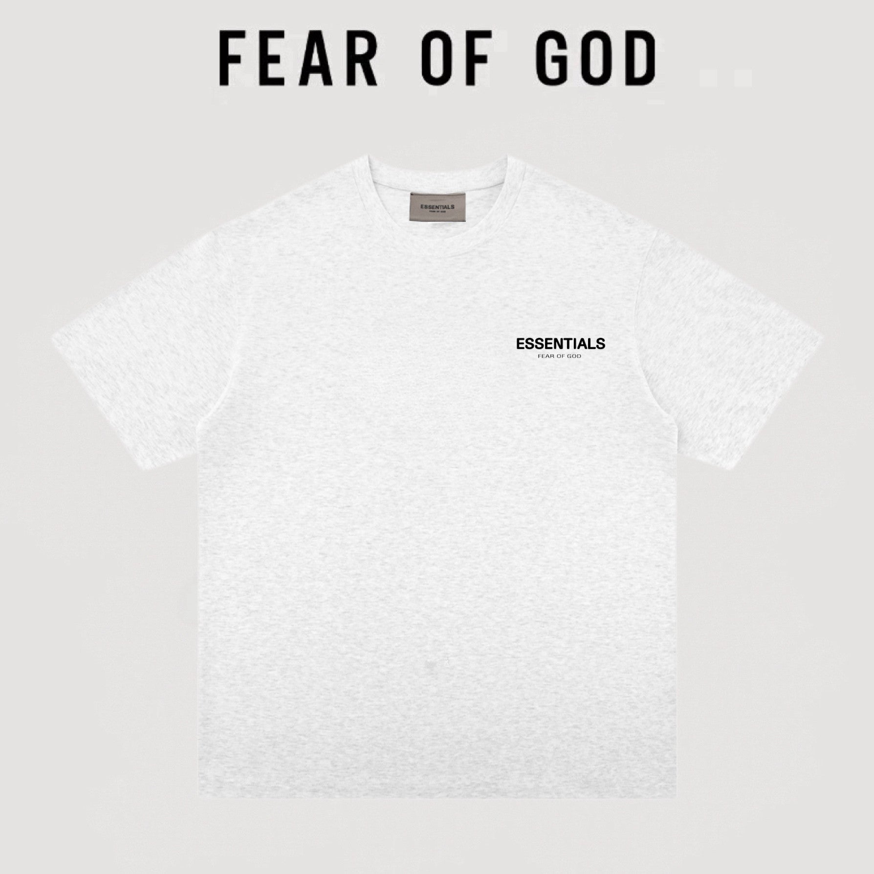 Essentials Minimal Logo Chest Print Oversized Short Sleeve T‑Shirt