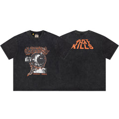 Gallery Dept Skull Graffiti Dual Print Cotton Tee