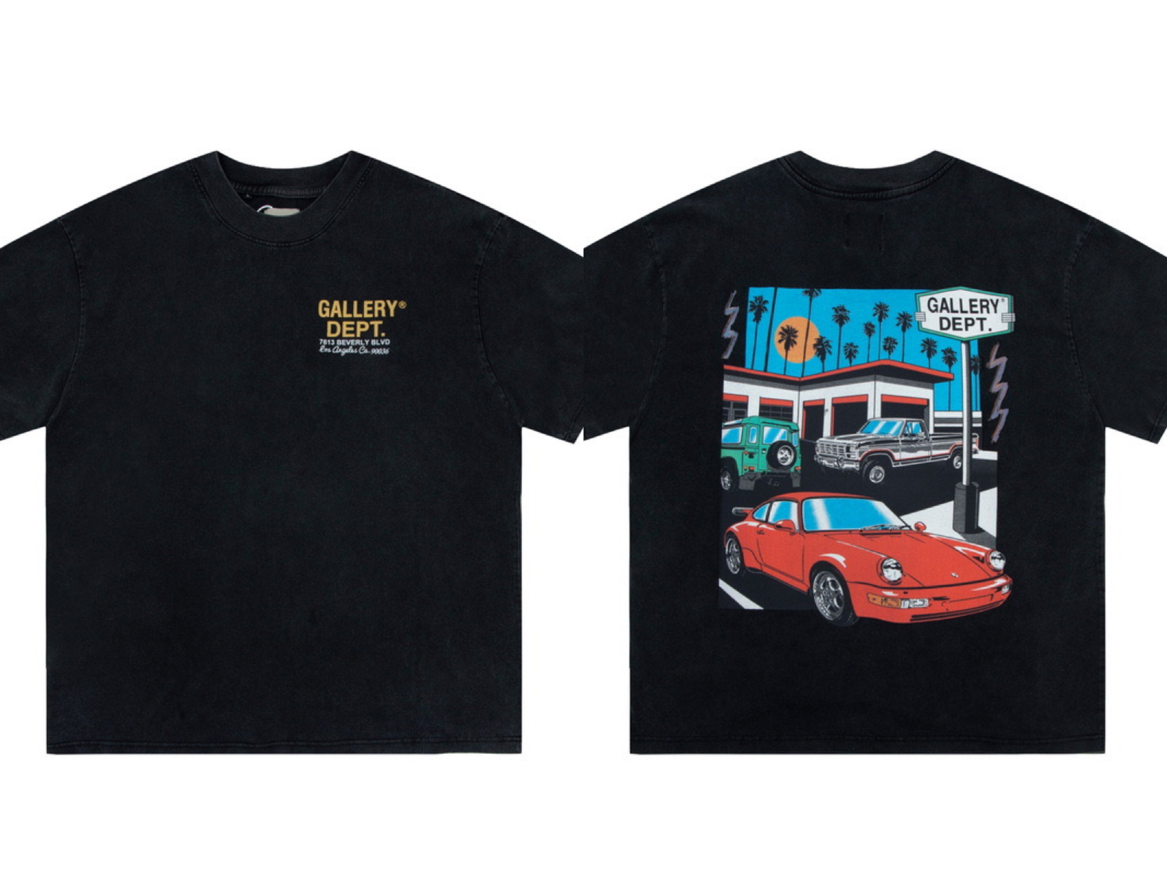 Gallery Dept LA Sunset Car Heavyweight Black Tee