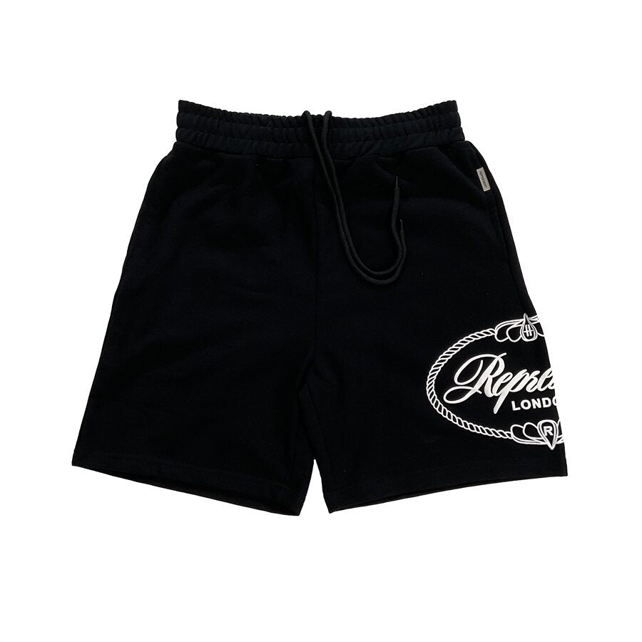 Represent Vintage Rope Graphic Elastic Waist Casual Sweat Shorts