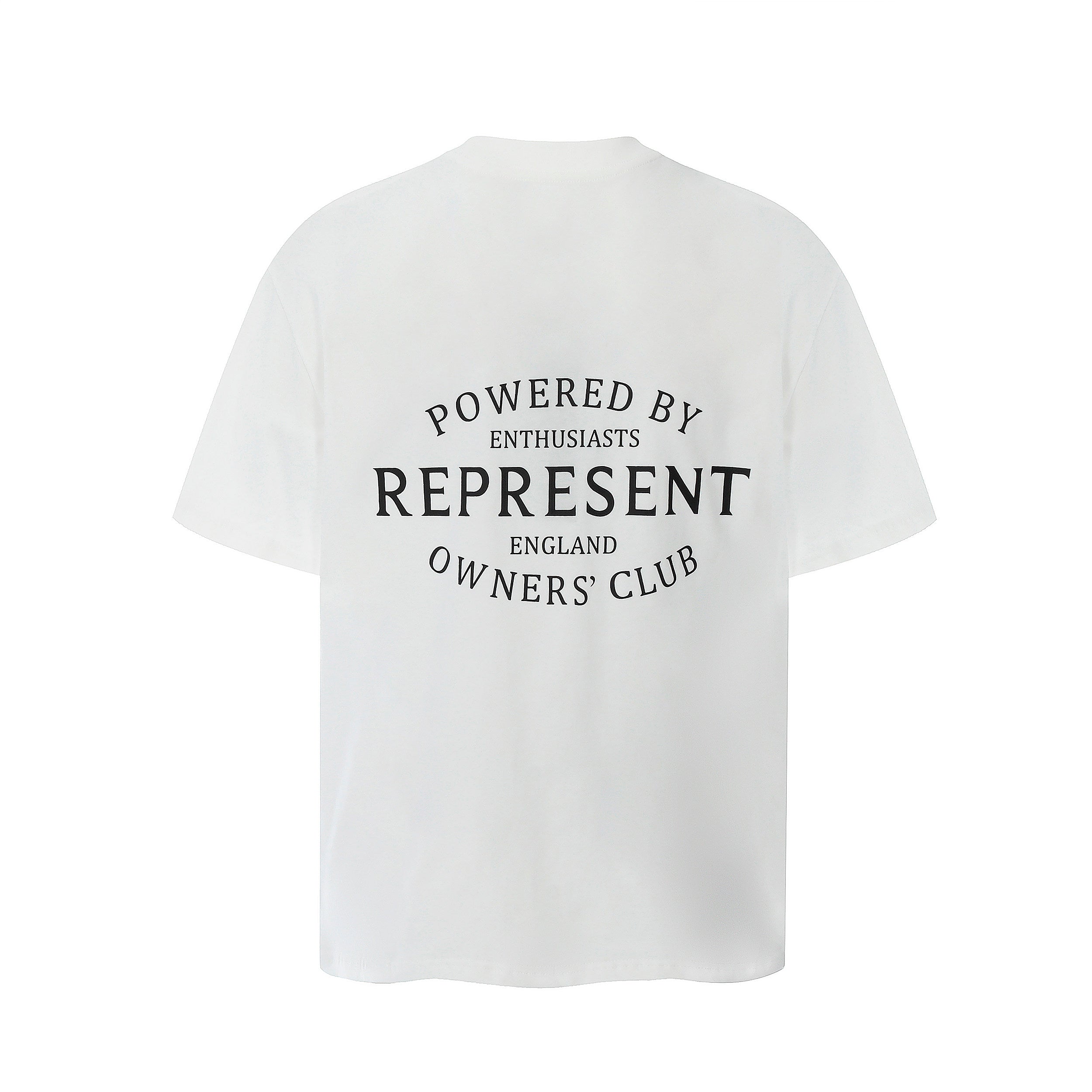 Represent Powered By Enthusiasts Chest & Back Letter Graphic Boxy Fit Loose Short‑Sleeve Top Men Women Casual Street T‑Shirt