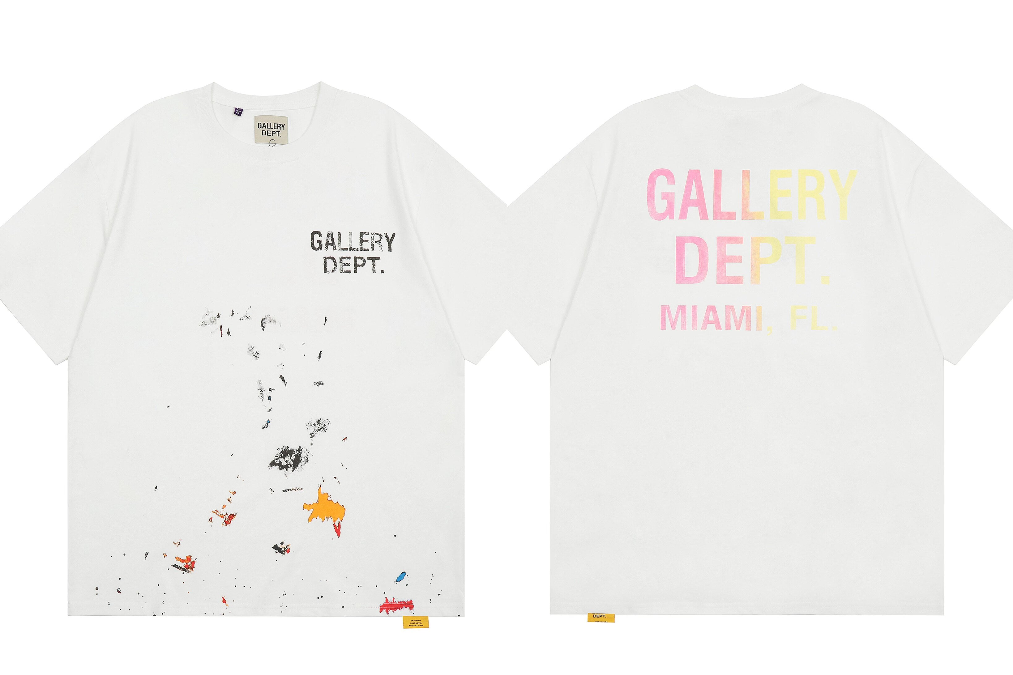 Gallery Dept Miami Paint Splash Dual Print Cotton Tee