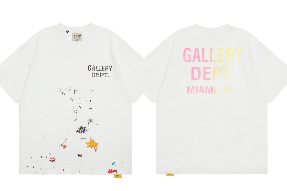 Gallery Dept Miami Paint Splash Dual Print Cotton Tee