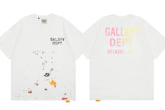 Gallery Dept Miami Paint Splash Dual Print Cotton Tee