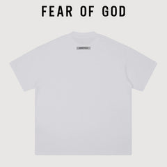 Essentials 1977 Logo Heavyweight Cotton T‑Shirt Loose Boxy Fit Men Casual Tee