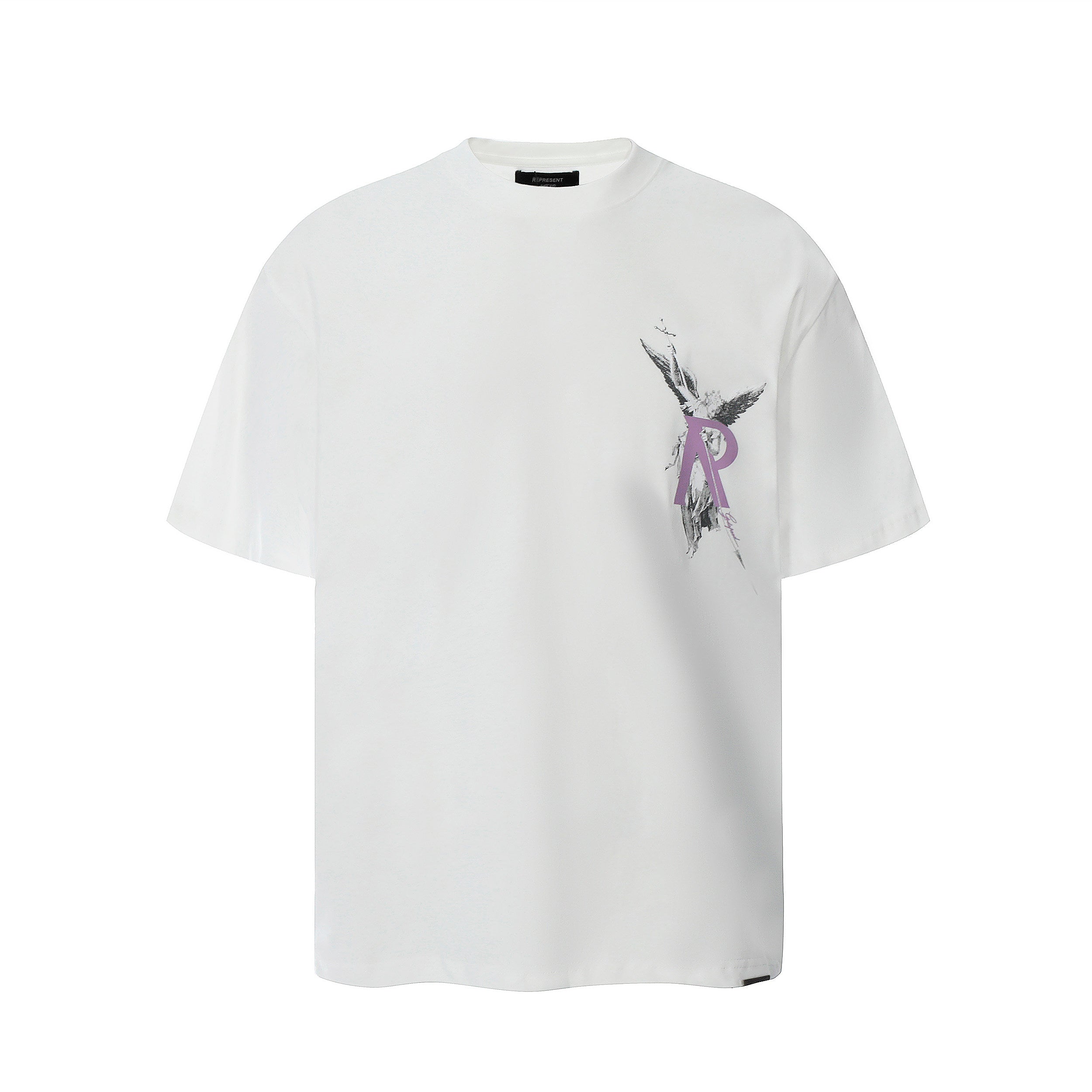 Represent Vintage Sketch Archangel Graphic Chest & Back Logo Loose Fit Short Sleeve Tee