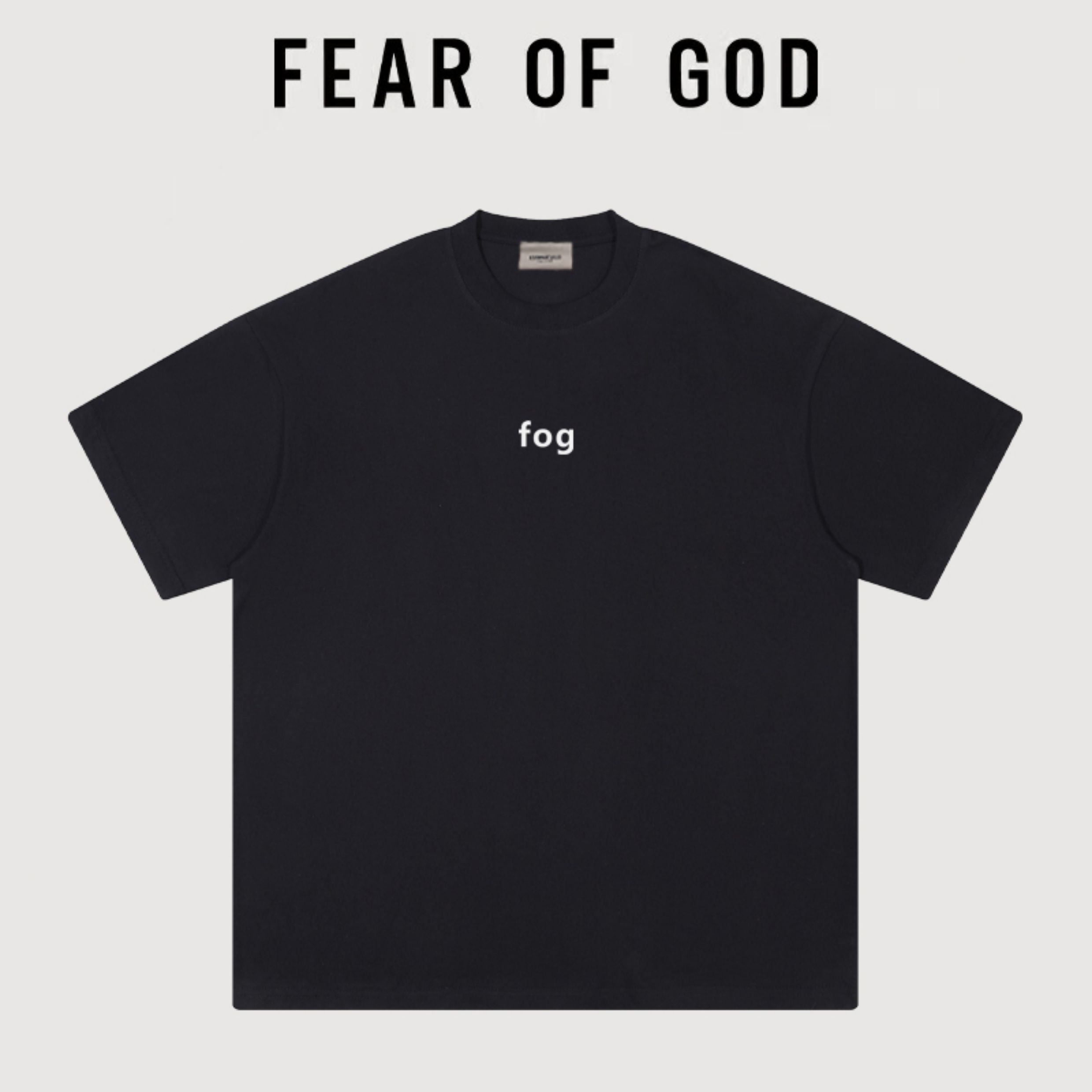 Essentials FOG Minimal Chest Letter Heavyweight Cotton T‑Shirt Boxy Loose Fit Streetwear Tee