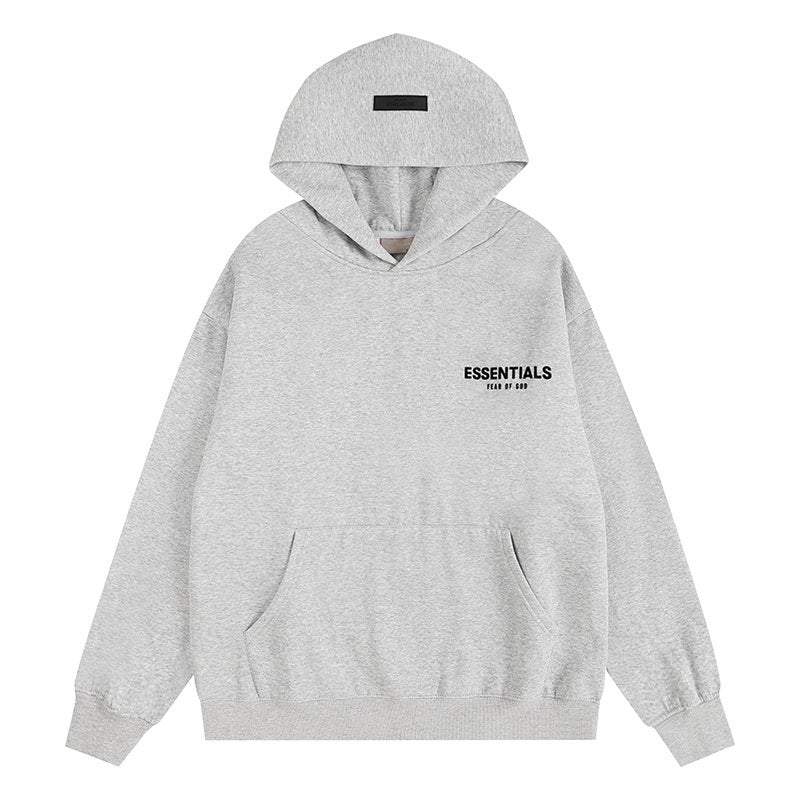 Essentials Minimal Chest Logo Print Oversized Pullover Hoodie