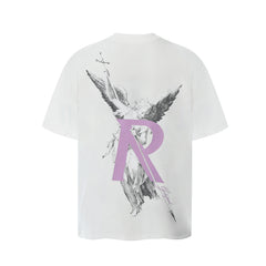 Represent Vintage Sketch Archangel Graphic Chest & Back Logo Loose Fit Short Sleeve Tee