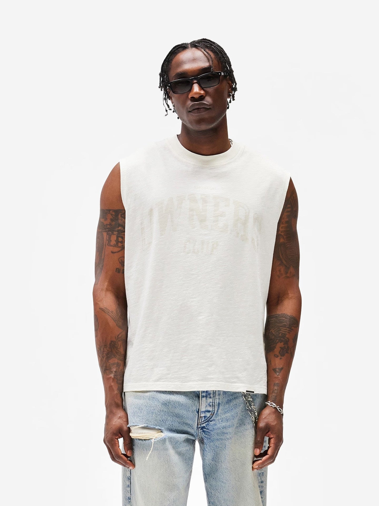 Represent Buster Owners Club Vintage Washed Slub Cotton Sleeveless Tank Top Men Oversized Cutoff Muscle Vest Breathable High Street Summer Casual Streetwear Tee