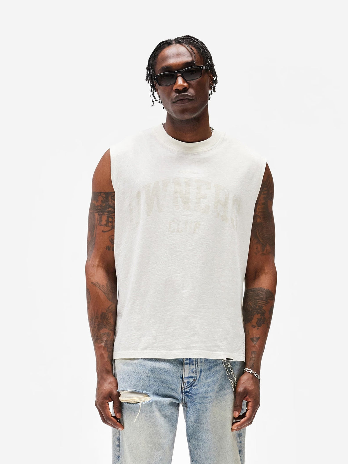 Represent Buster Owners Club Vintage Washed Slub Cotton Sleeveless Tank Top Men Oversized Cutoff Muscle Vest Breathable High Street Summer Casual Streetwear Tee
