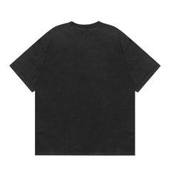 Represent Dark Gothic Skull Reaper Graphic Heavy Cotton Crew Neck Distressed Black Street Top for Men Women