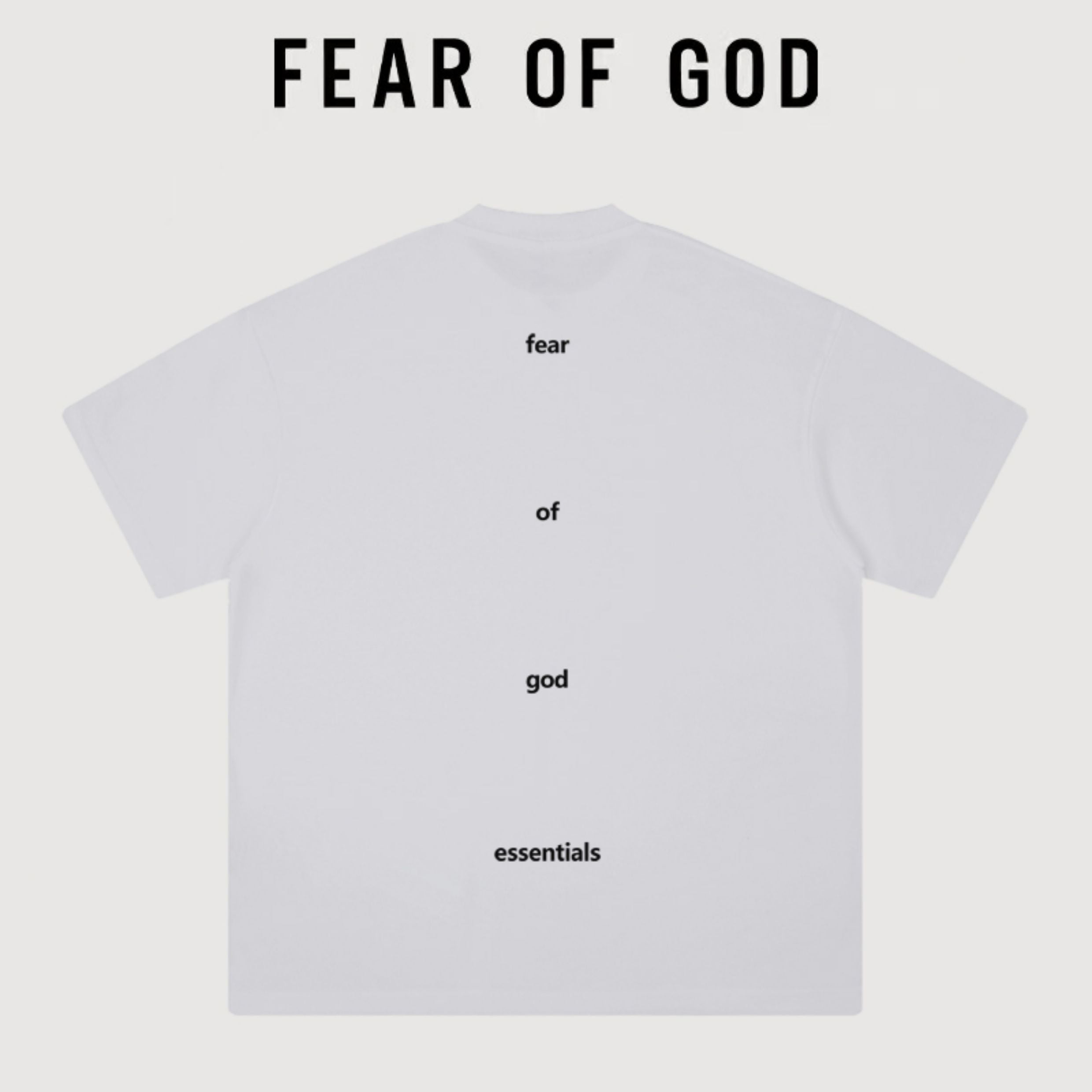 Essentials FOG Minimal Chest Letter Heavyweight Cotton T‑Shirt Boxy Loose Fit Streetwear Tee