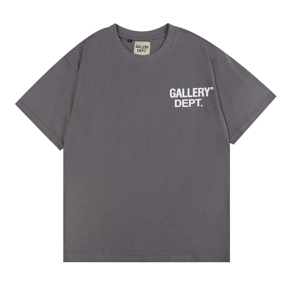 Gallery Dept Front Back Printed Classic Logo Casual Cotton T-Shirt