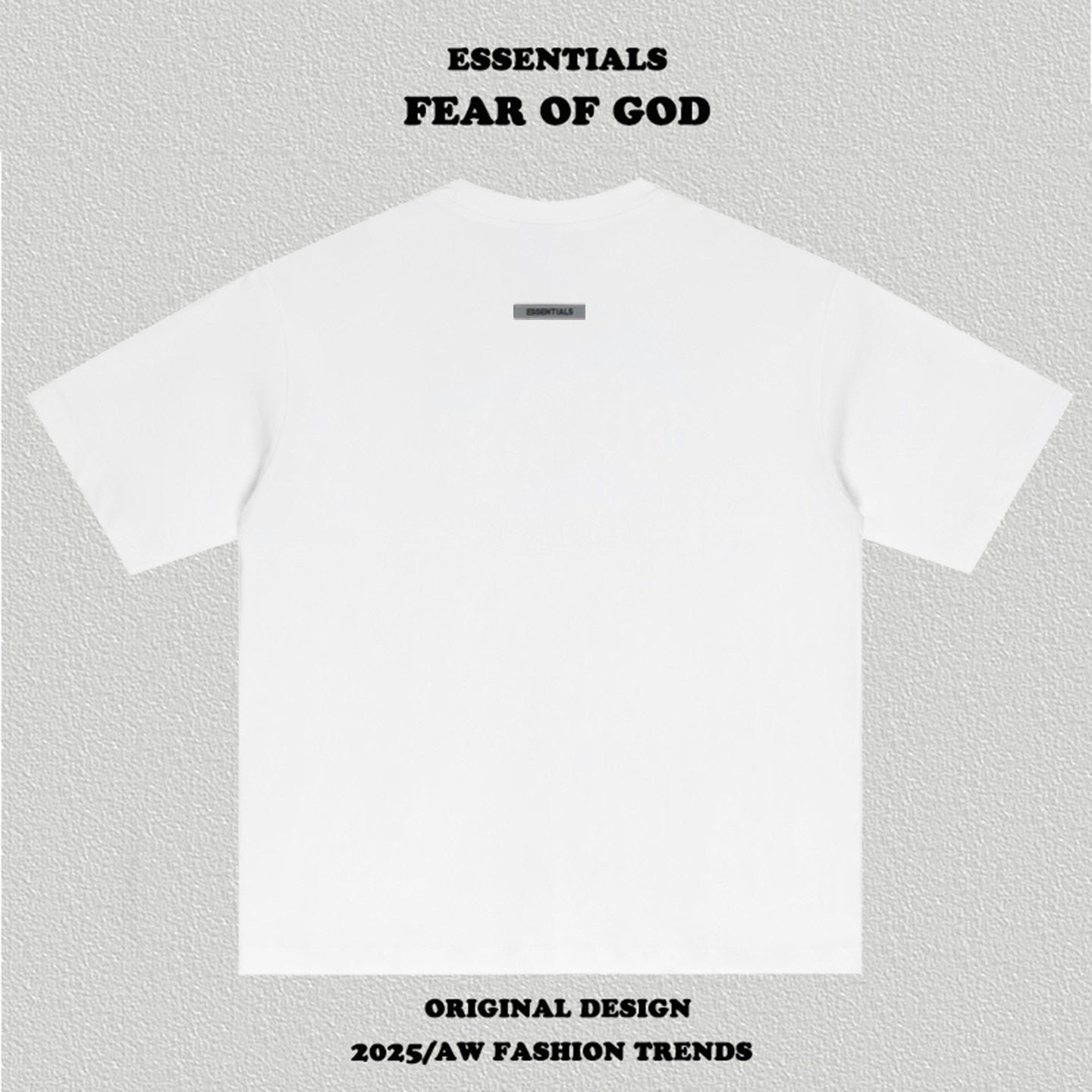 Essentials L7 Chest Graphic Boxy Fit Tee Back Neck Woven Label Streetwear T‑Shirt