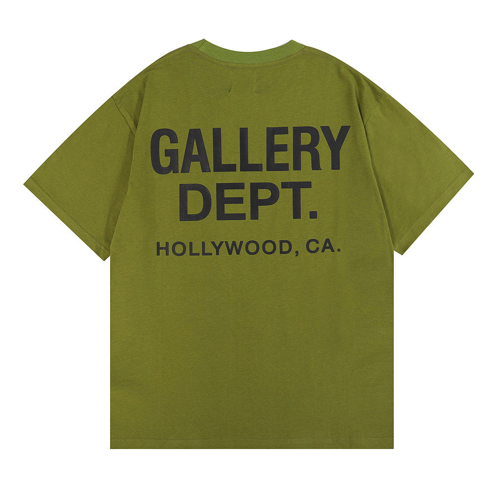 Gallery Dept Front Back Printed Classic Logo Casual Cotton T-Shirt