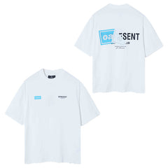 Represent Vintage Washed White Oasis Split Sticker Dual Side Print T-Shirt Heavyweight Oversized British Retro Casual Streetwear Tee