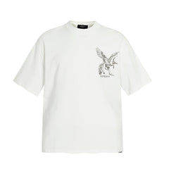 Represent Elegance In Motion Vintage Sketch Pegasus Graphic Front & Back Loose Fit Short Sleeve Tee